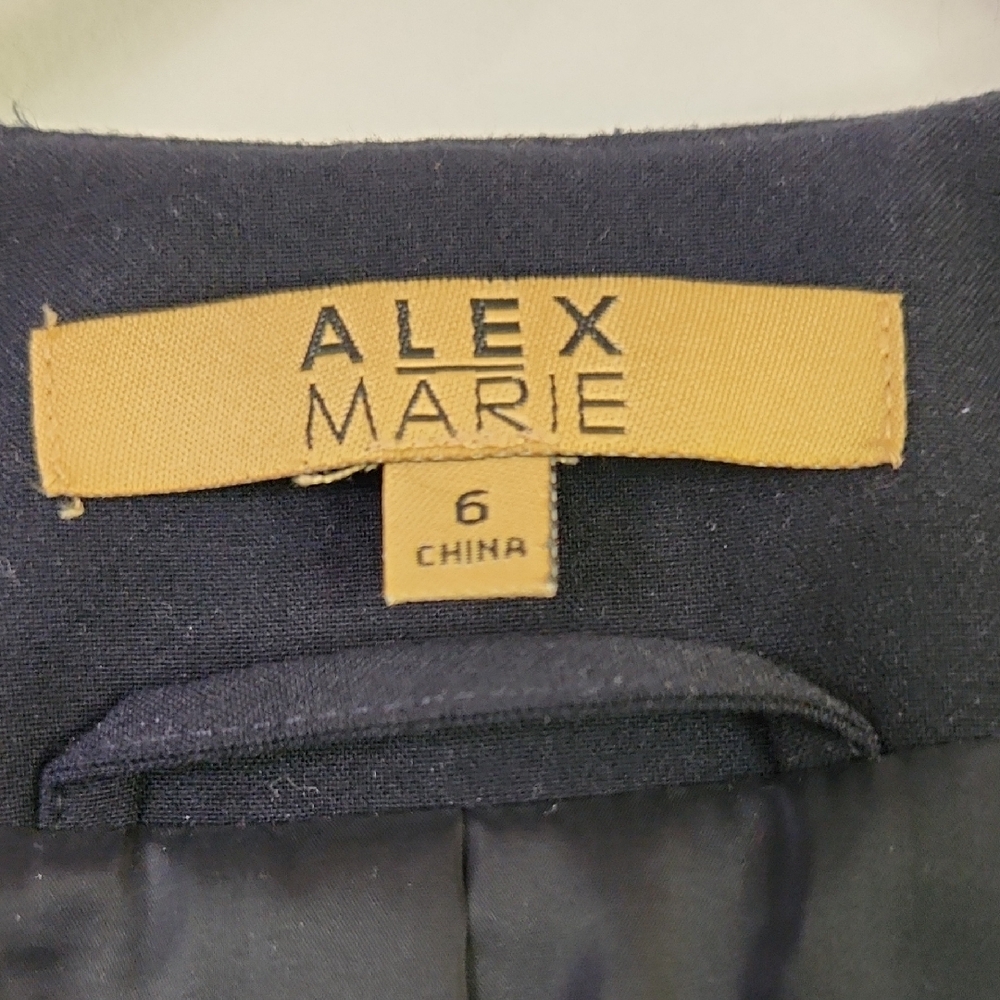 NWT Alex Marie Navy Tailored Blazer - Picture 2 of 9